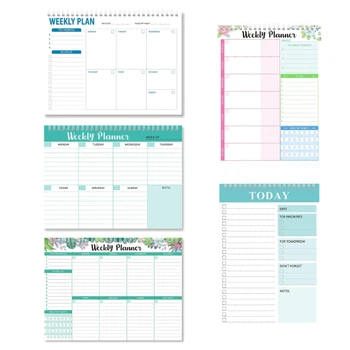 Бележник-дневник, откъсване бележник за ежедневно планиране със списъци със задачи, графици, задачи, листове без дата