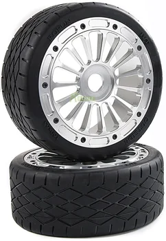 Комплект джанти гуми с ЦПУ от сплав, комплект за монтаж на гуми за движението по пътищата, е подходящ за 1/5 Rovan F5 MCD XS-5 RR5 160*65 мм