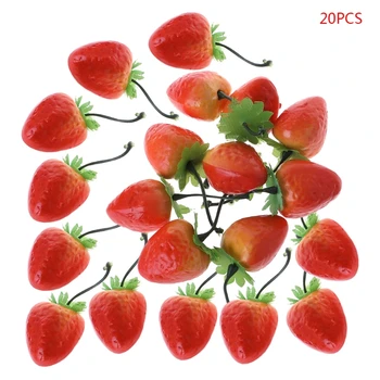20 броя Имитация на изкуствена ягоди Фалшиви плодове Декор за домашни партита