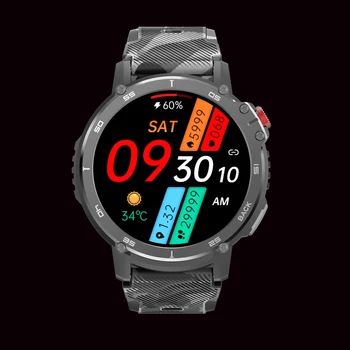 Спортни умни часовници за мъже IP68, водоустойчив умен часовник C22, поддръжка на 4G ROM, Свържете слушалки, Умни часовници, батерията е 400 mah 7 дни