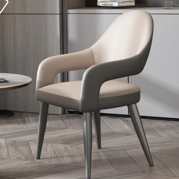 Дизайнерски модерни трапезни столове, Европейски трапезни столове от водоустойчива кожа, Ергономична кухненски мебели Muebles Para El Hogar