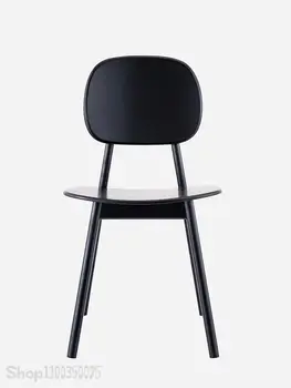 Трапезария стол от масивно дърво в Скандинавски Стил, Домашен Модерен минималистичен стол с облегалка, Малък Апартамент, Кафене за почивка, Креативен Модерен Стол