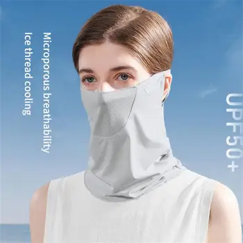 Солнцезащитная маска За цялото лице, със защита от ултравиолетови лъчи за Защита на ушите, шията и деколтето, Вградена Велосипедна маска за лице, маска за голф