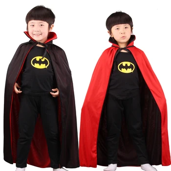 Детски кралят дъждобран-вампир, наметало с висока яка за възрастни, Червено и черно наметало за костюмированной тематични партита