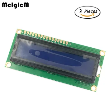 MCIGICM 2pcs 5V lcd 1602 син екран на Знаков LCD дисплей Модул Синьо-Черен Light е Нова и бял код Гореща разпродажба