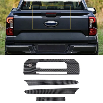 За Ford Ranger 2023 Автомобили Задната част на капака на Багажника, дръжка, покритие на Багажника, Декоративна стикер, Подмяна ABS, карбон