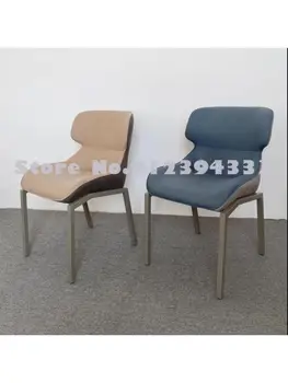 Лесен луксозен стол за хранене, модерен изчистен скандинавски стол с тъканната облегалка, дизайнерски хотел мрежест червен тоалетка, стол home di