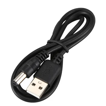 USB кабел 5.5 мм/2,1 мм захранващ Кабел с конектор 5 vdc (черен, 75 см)