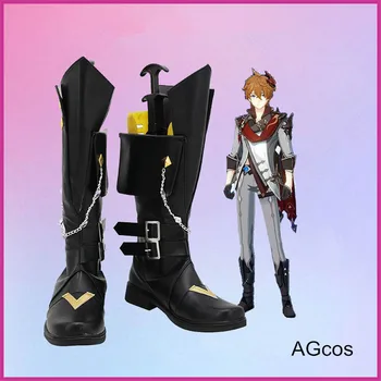 AGCO В наличност; Обувки за cosplay Genshin Impact Tartaglia; Мъжки слот обувки за cosplay;