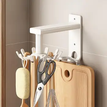 Универсална стойка с куки за кухненски инструменти за Ефективна стенни стойка за съхранение на кухненските прибори с 10 куки за дома за кухни