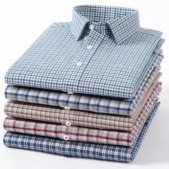 Висококачествени тениски от 100% памук, за мъже, елегантни, ежедневни панталони вечерни блузи с дълъг ръкав, мека офис облекло с един джоб, ropa