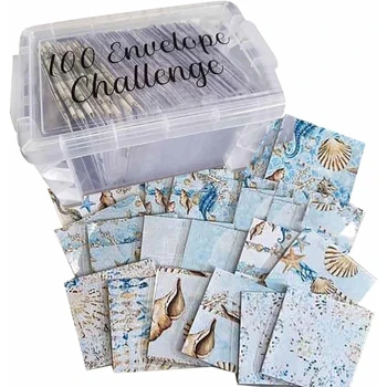 100шт пликове Challenge Box Set, за учебното опит за спестяване на пари 594C
