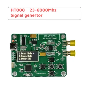 HT008 източник на сигнал MAX2870 23,5-6000Mhz източник на сигнал 23,5-6000M управление на сериен порт