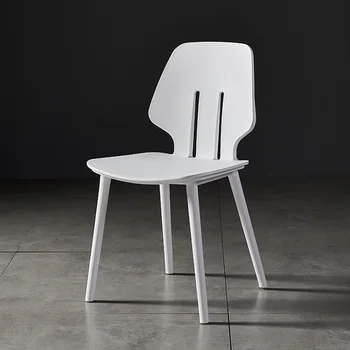 Дизайнерски Модерен Пластмасов стол за хранене в Скандинавски стил, модерен минималистичен стол с облегалка, стол за почивка, Дизайнерски мебели за дома Stuhl