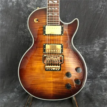 Обичай инструмент за електрически китари LP, допълнителен цвят, добра фигура на тигър, с вибрато. Безплатна доставка EMS