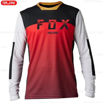 Тениски за мотокрос Raudax Fox с дълги ръкави МТБ за скоростно спускане, планинско колоездене Maillot Ciclismo Ендуро бързо съхнещи трикотажни ризи