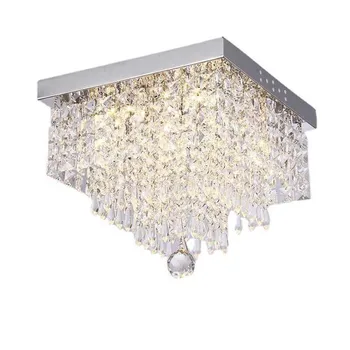 Модерен висококачествен кристал led тавана лампа, енергоспестяващи led таван, осветителни тела за хол, коридор, кристални плафониери