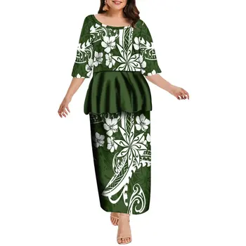 Нов Дизайн, Женствена рокля с къс ръкав, Двойно пулетаси, Тонганское Лятна рокля, Произведено по Поръчка полинезийским племе, Плюс Размер 7xl, Безплатна Доставка