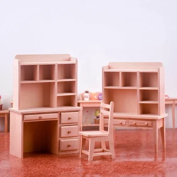 Модел студентски столове в мащаб 1/12 BJD Мобилни стоп-моушън мебели, Аксесоари Колекция от играчки Подаръци