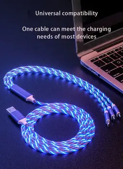 Led осветление, USB-кабел, бързо зарядно устройство Micro USB Type C за iPhone 12 11ProMax, кабел за Huawei Samsung Xiaomi