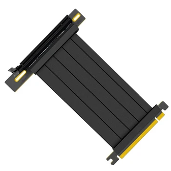 Висока производителност на видео карта PCI-E 4.0 x 16, удлинительный кабел PCI Express, екраниран удължител за графичен процесор, долно оттичане