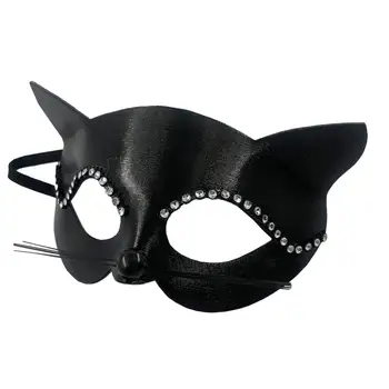 Дамски Черна маска на котка Елегантна за костюмированного подпори изява в нощния клуб