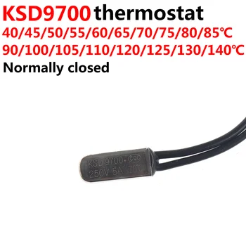 20PCS Температурен превключвател KSD9700 5A/250V Нормално затворен/Отворен Термостат 35 40 45 50 60-130 Градуса Биметаллический Дисков топлинна контур