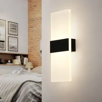 Акрилни led модерните стенни лампи за спалня, нощни лампа, кухня, трапезария, коридор, лесен монтаж на стена осветление за домашна употреба