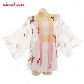 Бански костюм за жени Haori Cover-up с Лятна Кардиганом-кимоно с Розова пеперуда
