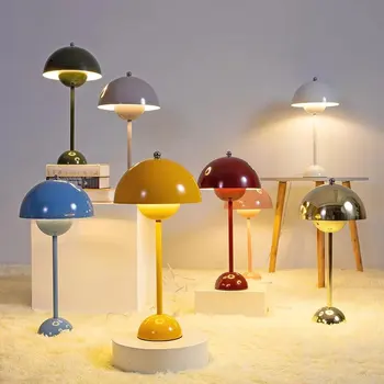 USB зареждане, пълноценната настолна лампа за четене, трикольор лампа, нощна лампа за спални, гъби и лампа, таблица лампа за декорация на дома, атмосферни лампа