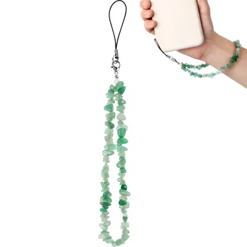 Каишка за мобилен телефон с декорация във формата на кристали, калъф-верижка, каишка за китката, декоративни висулки от перли