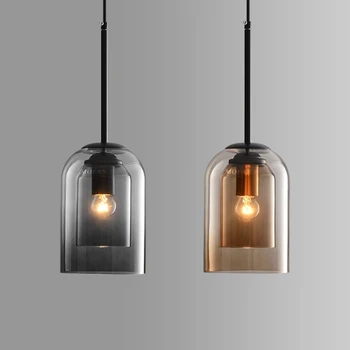 Nordic Light-Луксозна стъклена окачена лампа, художествено осветление, Бар, Магазин за дрехи, Лампи за дневна, кухня, Спалня, Декор, Лампа