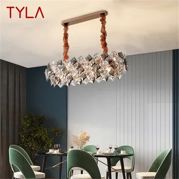 Окачен лампа TYLA в стила на постмодерното, луксозен кристална творчески led лампа за домашна трапезария, хол
