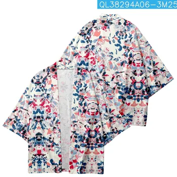Модно Традиционно Кимоно с принтом, Градинска дрехи, Женски Мъжка Жилетка, Японски Хаори, Плажна Юката, ежедневни блузи