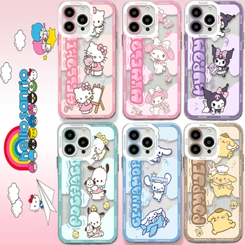 Калъф За телефон Kawaii Sanrio Hello Kitty Cinnamoroll За Xiaomi Redmi Note 12 11 10 Pro Plus K30 K40 K50 K60 5G и 4G Прозрачен Капак