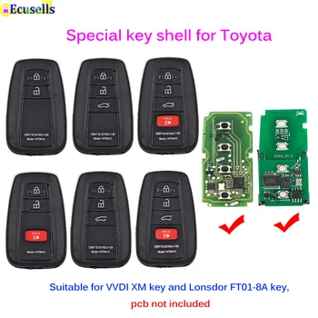 2/3/4 Бутона Smart Remote Shell Key за Носене на Ключодържател Подходящ за VVDI XM Key XSTO01EN XSTO00EN Lonsdor FT01-8A LT20 ПХБ за Toyota