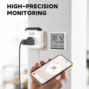 Умен Термостат Sasha Wifi Система за контрол на температурата 16A 250V Smart Plug Power Monitor Работа с Алекса Google Home