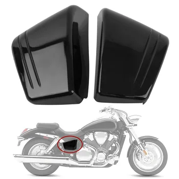 Аксесоар За мотоциклет, Ляв и Десен Страничен капак на Отделението за батерията, Обтекател Черен Цвят За Honda VTX1800C Custom 2002-2004 и 2006-2008