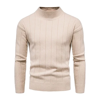 Мъжки пуловер с кръгло деколте, риза, есенно-зимния обикновен тънък модерен пуловер, мъжки дрехи, трико