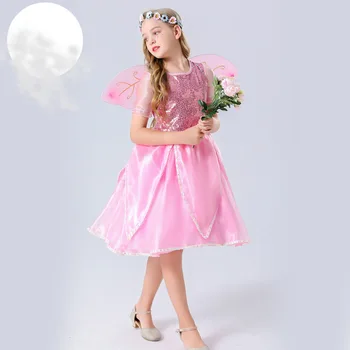 Детски живописна костюм на Цветя феите за cosplay на Хелоуин