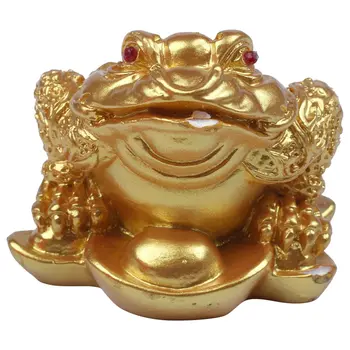 Китайски Фън Шуй Пари, Богатство Жаба Монета Украса За вашия дом Офис Щастливи подаръци Злато