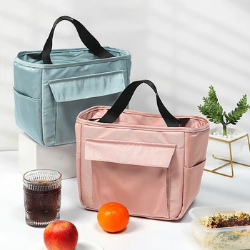 Чанта за обяд с голям капацитет, дамски водоустойчив Оксфорд преносима утепленная кутия за Bento, чанти за пикник на открито, за жени, мъже