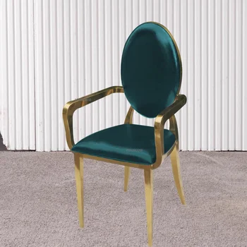 Леки Луксозни Трапезни Столове в постмодерния стил, Мебели за трапезария, маса за Хранене, стол, направен от неръждаема стомана, Съвременен стол за хранене, Стол за почивка