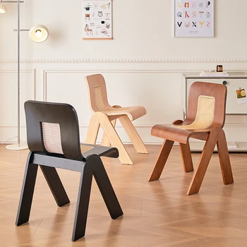 Дървени Старинни Трапезни Столове За Къмпинг Ергономични Трапезни Столове Минималистичен Удобен Прозрачен Силлас Мебели В Китайски Стил