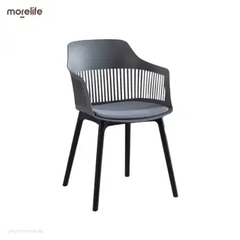Модерна минималистична трапезария стол с дървена прическа, Пластмасови Луксозно мек фотьойл, Ергономичен стол за тоалетна, мебели за ресторанти и кафенета