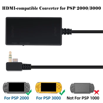 3 М, HDMI-съвместим Аудиоадаптер Vdeo, Конвертор, Тел, Кабел за конзола PSP 2000/3000 за HDTV с разделителна способност 720p/1080p