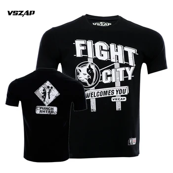 VSZAP, ретро трикотаж, Нова сребриста риза с къс ръкав за бойни изкуства ММА, цялостна тренировка, Спортни Мъжки дрехи за мускулите