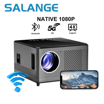 Salange Native 1080P Мини Проектор LED 4k Bluetooth Android 7200 Лумена Двойна 5G WiFi Видеобумерный за Домашно Кино за мобилен телефон