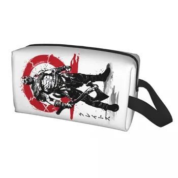 Пътна чанта за тоалетни принадлежности, God Of War, Модерен органайзер за козметика Viking Kratos за жени, калъф за съхранение на козметика Dopp Kit Case