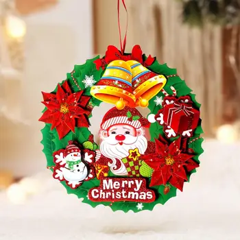 Празнична книжен венец, Коледна украса за гирлянди, атрактивна коледна окачване от хартиени гирлянди за празничен декор на стените у дома